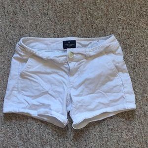 white midi american eagle shorts